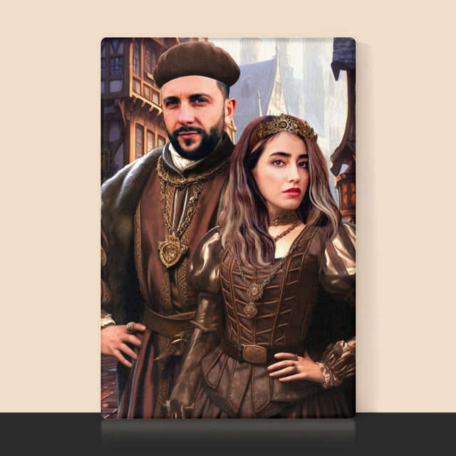 Portrait royal : Couple noble - Imprimez avec votre photo | FR