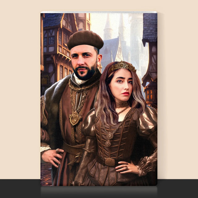 Portrait royal : Couple noble - Imprimez avec votre photo | FR