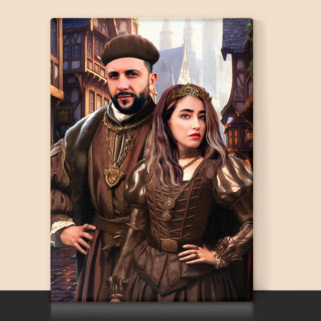 Portrait royal : Couple noble - Imprimez avec votre photo | FR