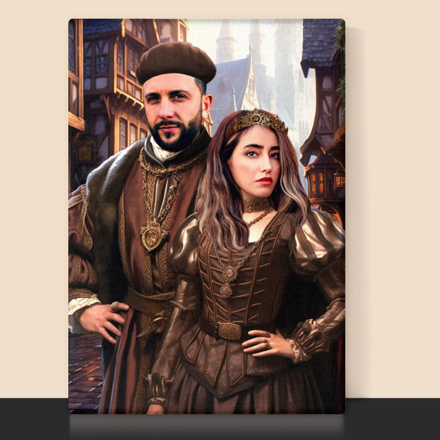 Portrait royal : Couple noble - Imprimez avec votre photo | FR