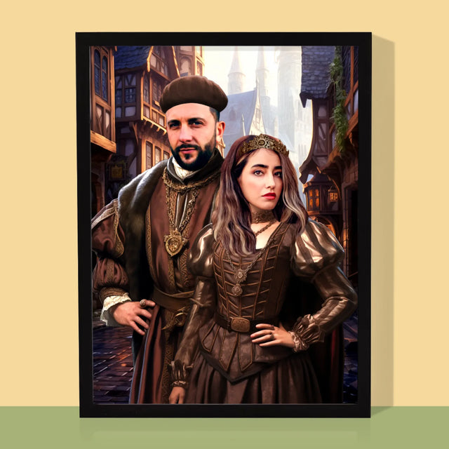 Portrait royal : Couple noble - Imprimez avec votre photo | FR