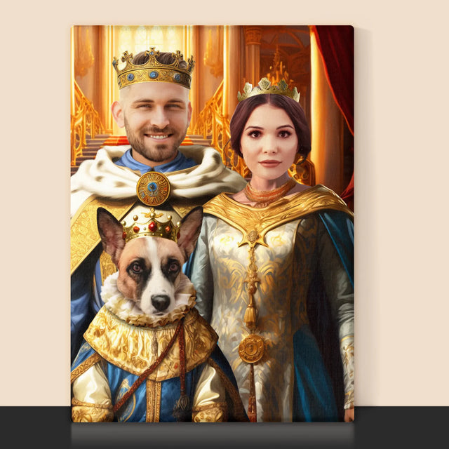 Le Portrait Royal : Dirigeants Avec Animal De Compagnie - Imprimez Avec Votre Photo 