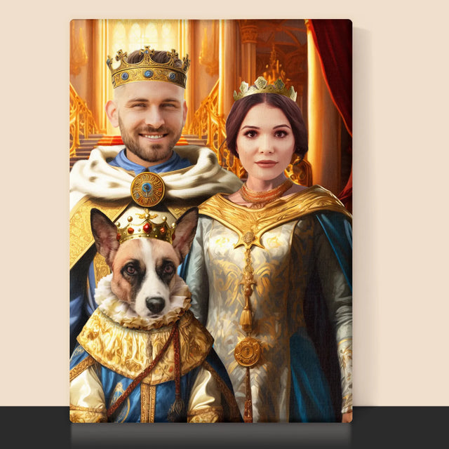 Le Portrait Royal : Dirigeants Avec Animal De Compagnie - Imprimez Avec Votre Photo 