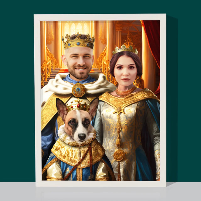 Le Portrait Royal : Dirigeants Avec Animal De Compagnie - Imprimez Avec Votre Photo 