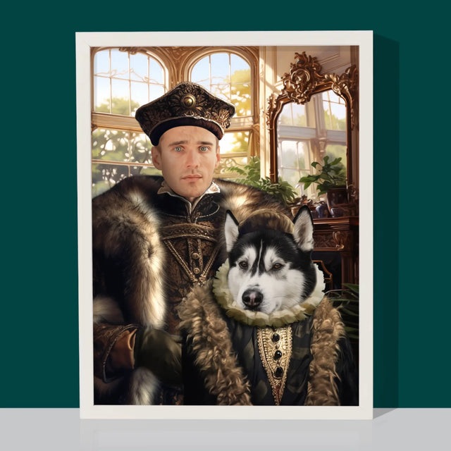 Le Portrait Royal : Noble Avec Animal De Compagnie - Imprimez Avec Votre Photo 