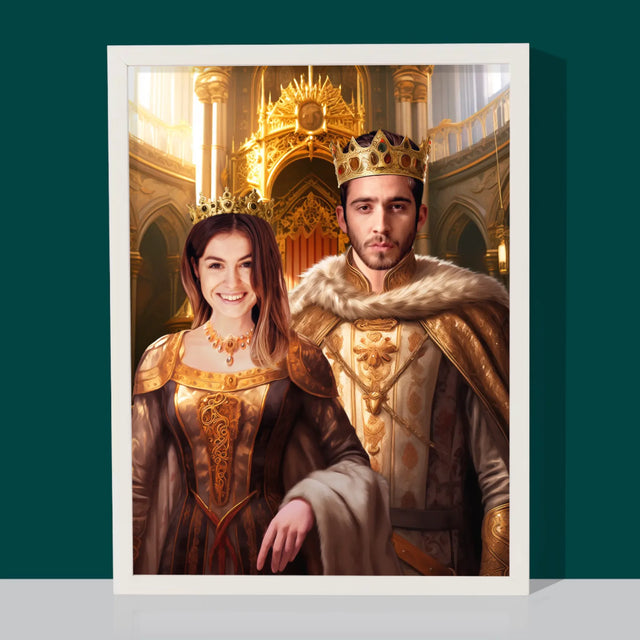 Le portrait royal : Roi et Reine - Imprimez avec votre photo 