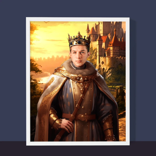 Le Portrait Royal : Roi Dans Les Jardins - Imprimez Avec Votre Photo 