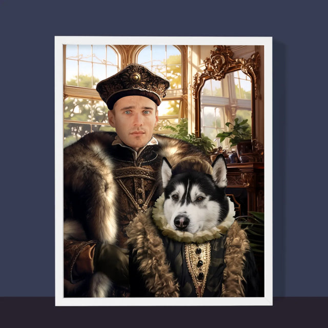 Le Portrait Royal : Noble Avec Animal De Compagnie - Imprimez Avec Votre Photo 