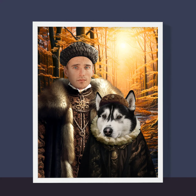 Le portrait royal : La noblesse en chasse - Imprimez avec votre photo 