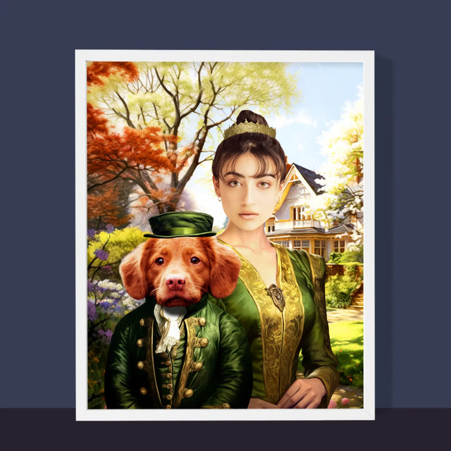 Le portrait royal : Dame en promenade - Imprimez avec votre photo 