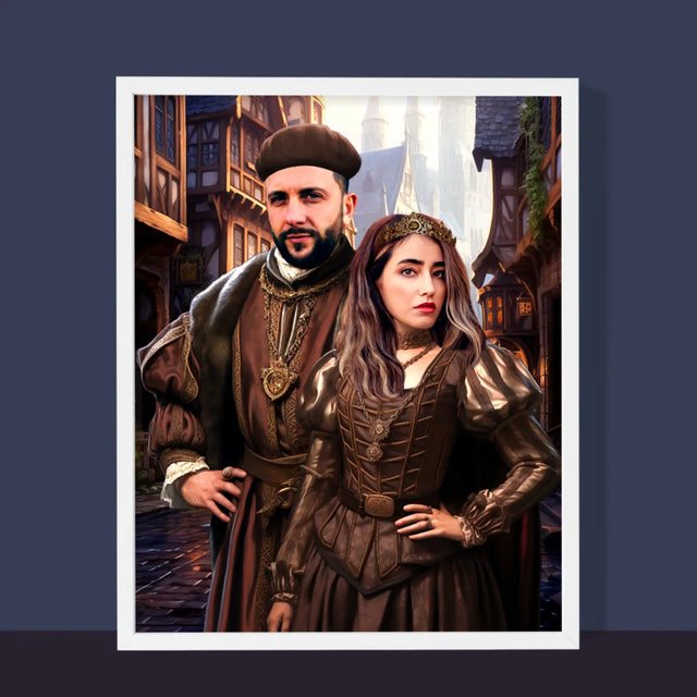 Portrait royal : Couple noble - Imprimez avec votre photo | FR