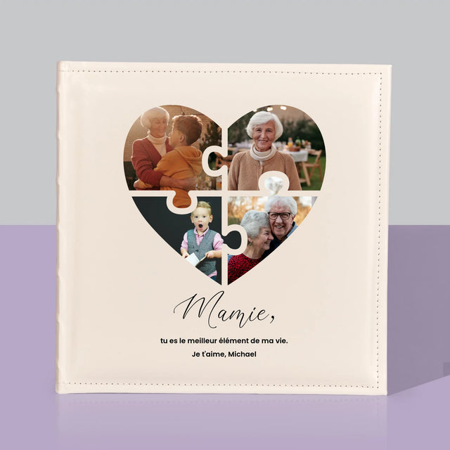 Le Collage Photo: Casse-Tête, Un Cœur Pour Grand-Mère - Album De Photos
