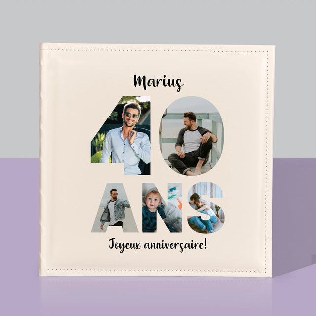 Collage Photo De Lettre: 40 Ans De Tes Photos - Album De Photos