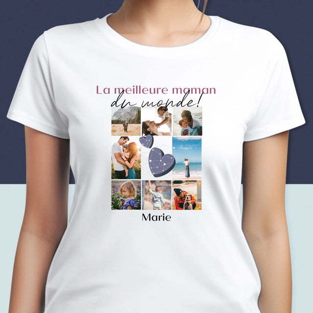 Collage Photo: Meilleure Maman, Collage - T-Shirt Pour Femmes