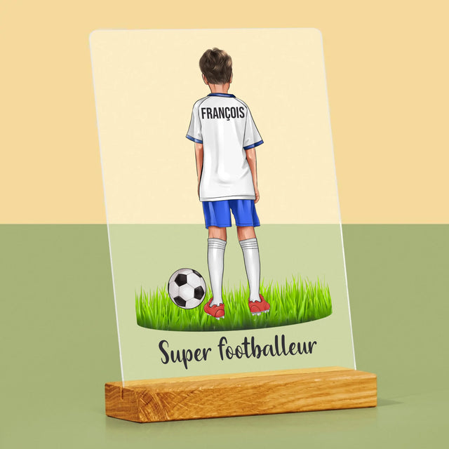 La Création Du Personnage: Super Footballeur - Impression Sur Verre Acrylique