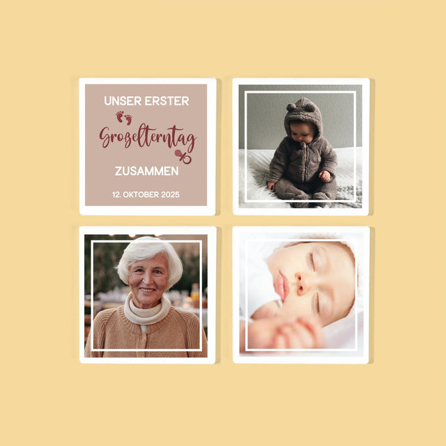 Fotokolaż: Pierwszy Dzień Babci - Podkładki Pod Kubki | DE