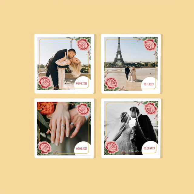 Fotokolaż: Wasza Data - Podkładki Pod Kubki | DE