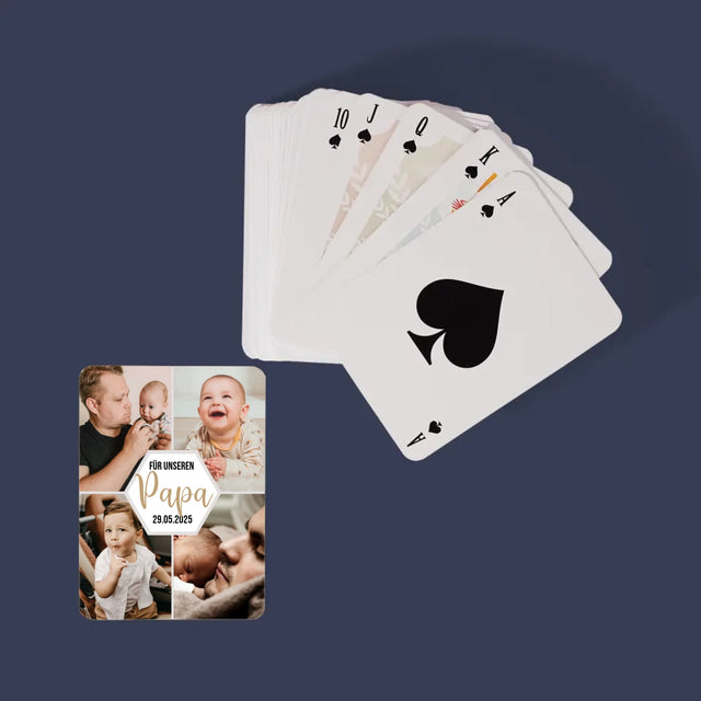 Collage photo : Pour notre papa - Cartes à jouer | DE