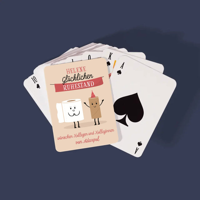 Imię i Podpis: Szczęśliwej Emerytury - Karty Do Gry | DE