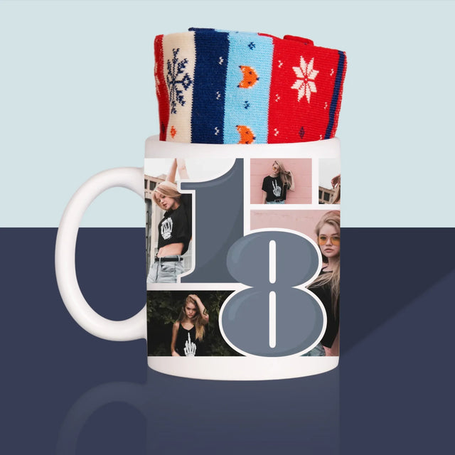Le Collage Photo: 18 Plus Beaux Moments - Chaussettes D'Hiver Dans Une Tasse