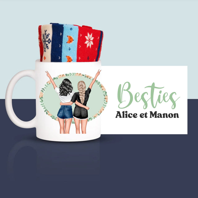 La Création Du Personnage: Best Friends - Chaussettes D'Hiver Dans Une Tasse