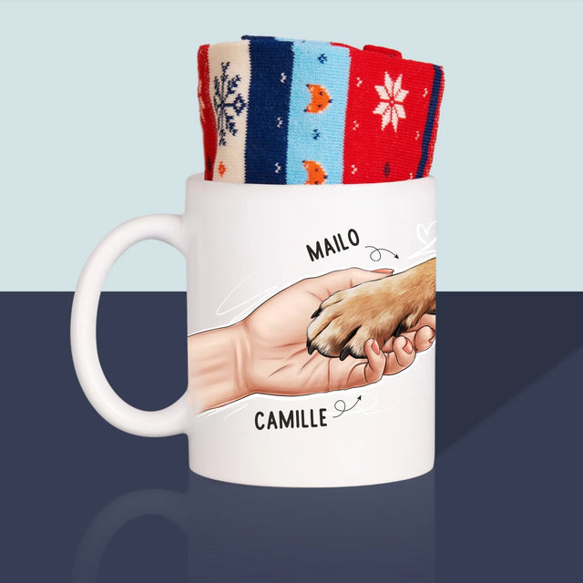 La Création Du Personnage: Maman Chien - Chaussettes D'Hiver Dans Une Tasse