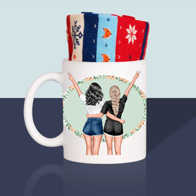 La Création Du Personnage: Best Friends - Chaussettes D'Hiver Dans Une Tasse