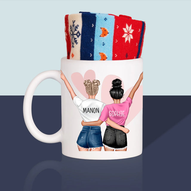 La Création Du Personnage: La Meilleure Sœur Du Monde - Chaussettes D'Hiver Dans Une Tasse