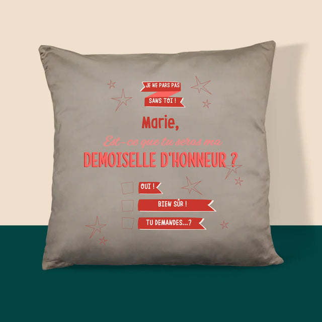 Le Prénom Et Un Texte: Je Ne Pars Pas Sans Toi - Coussin