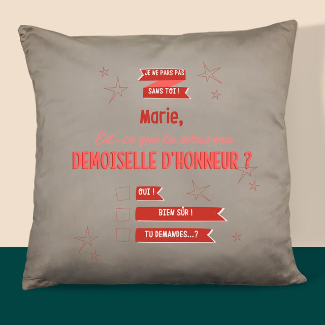 Le Prénom Et Un Texte: Je Ne Pars Pas Sans Toi - Coussin
