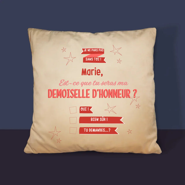 Le Prénom Et Un Texte: Je Ne Pars Pas Sans Toi - Coussin