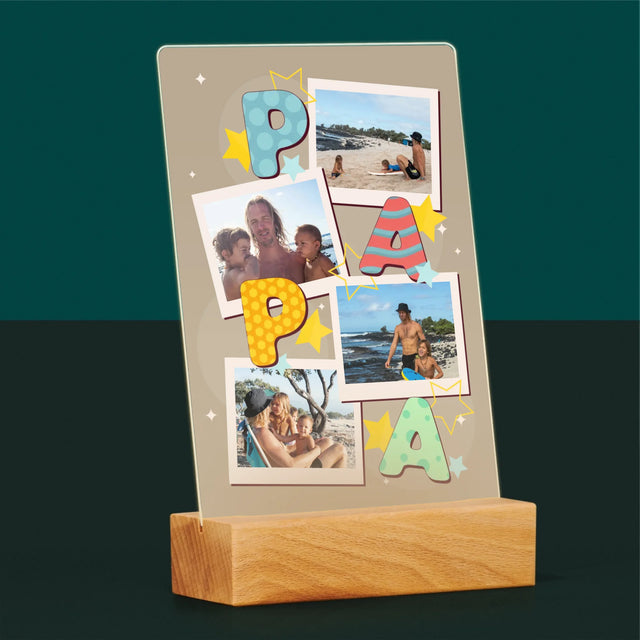 Collage Photo:  Lettres Papa - Impression Sur Verre Acrylique