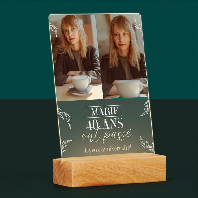 Collage Photo: 40 Ans Ont Passé - Impression Sur Verre Acrylique