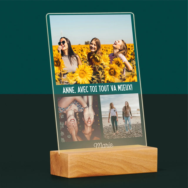 Collage Photo: Les Meilleures Amies - Impression Sur Verre Acrylique