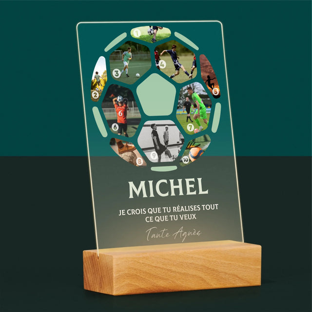 Collage Photo: Le Football, Collage - Impression Sur Verre Acrylique 