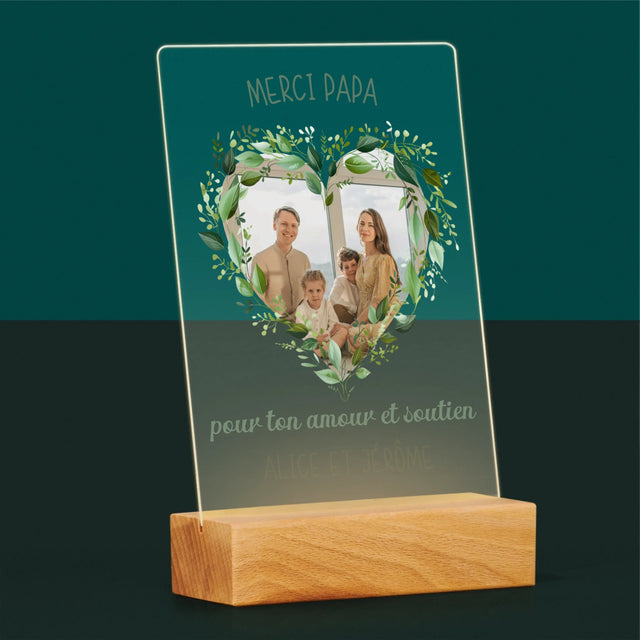 La Photo Et Un Texte: Merci Papa - Impression Sur Verre Acrylique