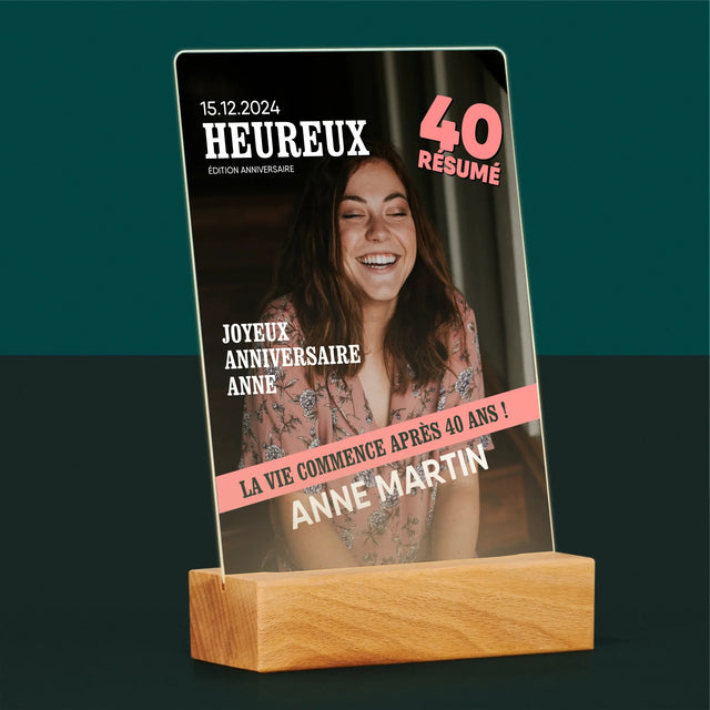 La Couverture De Magazine: La Quarantaine Heureuse - Impression Sur Verre Acrylique 