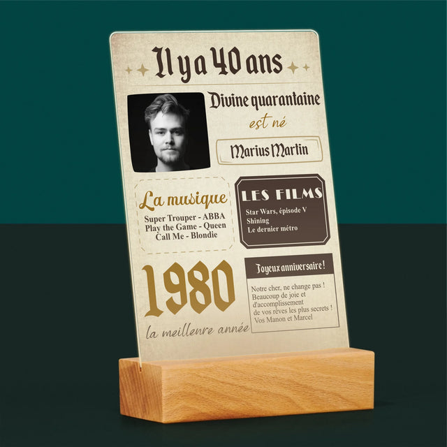 La Couverture De Magazine: Il Y A 40 Ans - Impression Sur Verre Acrylique 