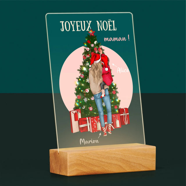 La Création Du Personnage: Joyeux Noël Maman - Impression Sur Verre Acrylique 