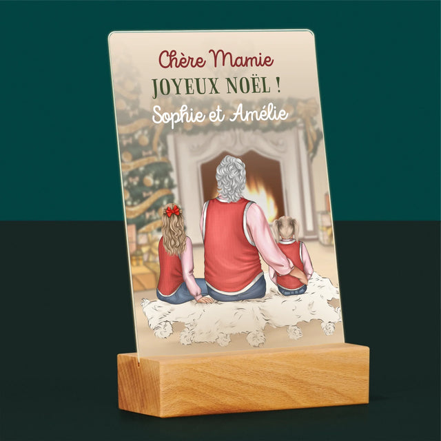 La Création Du Personnage: Chère Mamie Joyeux Noël - Impression Sur Verre Acrylique 