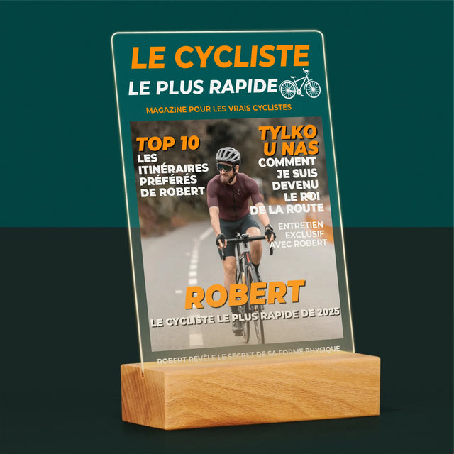 La Couverture De Magazine: Le Cycliste Le Plus Rapide - Impression Sur Verre Acrylique 