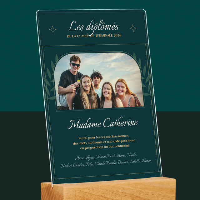 Monogramme: Professeur Merci - Impression Sur Verre Acrylique