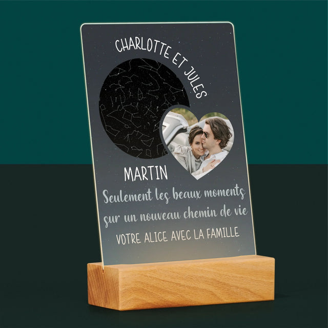 Carte Des Étoiles: Un Nouveau Mode De Vie Mariage - Impression Sur Verre Acrylique
