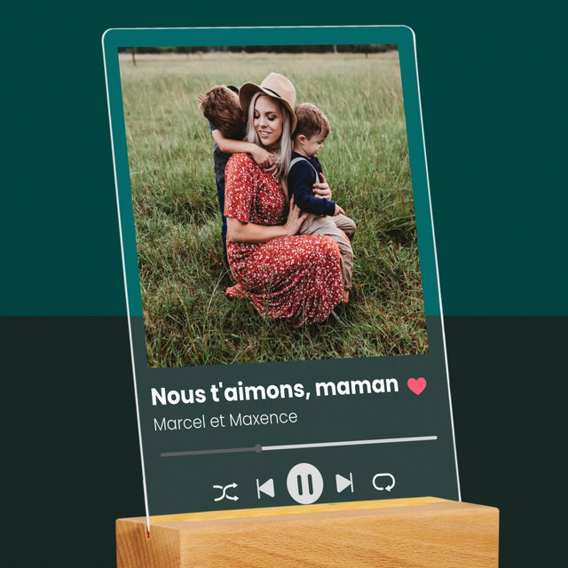 Photo Et Texte: Nous T'Aimons, Maman - Impression Sur Verre Acrylique 