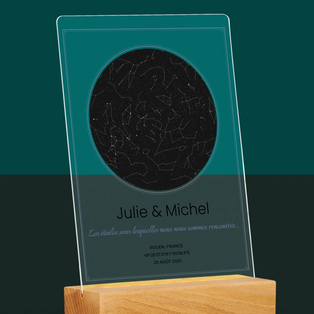 Carte Des Étoiles: Sous Les Étoiles - Impression Sur Verre Acrylique