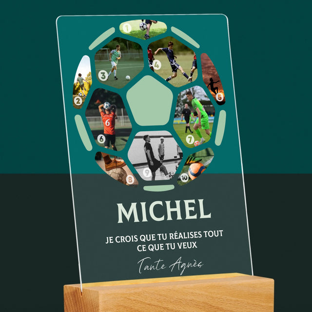 Collage Photo: Le Football, Collage - Impression Sur Verre Acrylique 