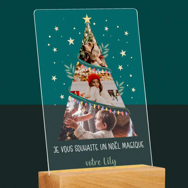 Le Collage Photo: Noël Magique Sapin - Impression Sur Verre Acrylique