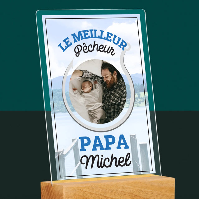 La Photo Et Un Texte: Le Meilleur Pêcheur - Impression Sur Verre Acrylique