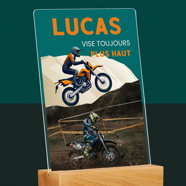 La Photo Et Un Texte: Il Vise Toujours Plus Haut - Impression Sur Verre Acrylique 