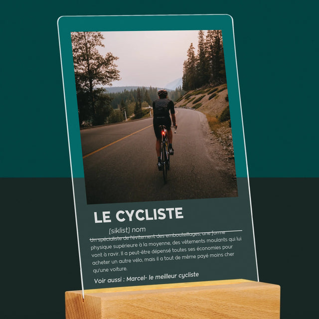 La Photo Et Un Texte: Cycliste - Définition - Impression Sur Verre Acrylique 
